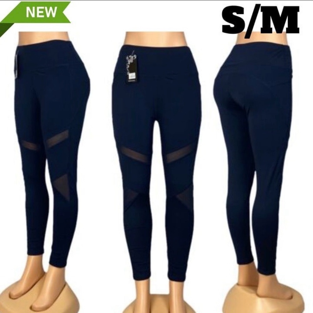 high waist mesh cutouts leggings for women Size S/M